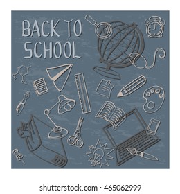 art hand-draw sketch back to school