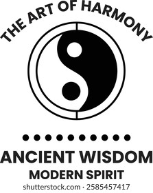 The Art of Harmony is an ancient wisdom that is modern spirit in the style of sign illustrations