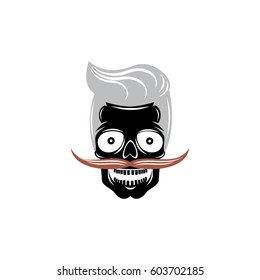 the art head skull icon logo