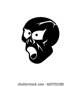 the art head skull icon logo