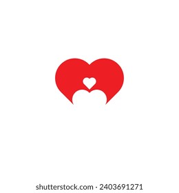 ART heart 3 set of hearts hand made vector red white 