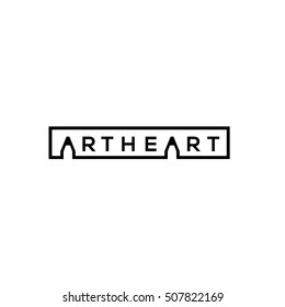 Plantilla de diseño del logotipo del vector del corazón de arte. Cartas en forma de ilustración vectorial de lápices