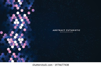 Art hexagons technology background. Abstract Hi-tech communication concept futuristic digital innovation. Vector background.