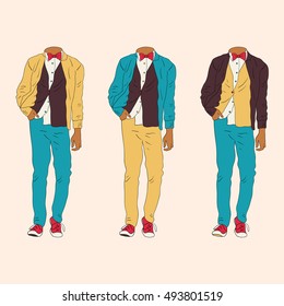 Art of hipster clothes