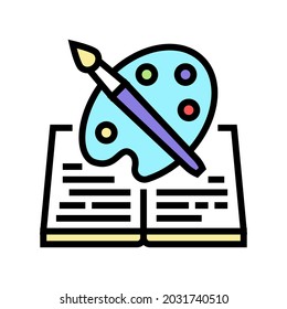 art history color icon vector. art history sign. isolated symbol illustration