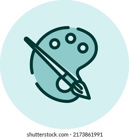 Art hobby, illustration, vector on a white background.