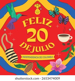 Arte en honor al Día de la Independencia de Colombia