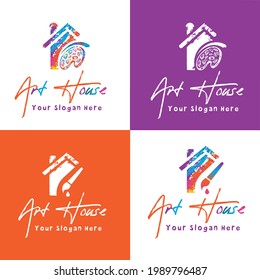 Art House logo concept. colorful, Bright and artistic.