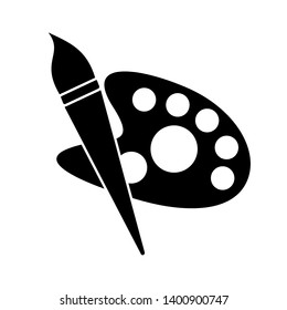 art, icon, artist, black, brush, color, creative, design, draw, drawing, dye, equipment, flat, illustration, isolated, object, oil, paint, paintbrush, painter, palette, symbol, tool, vector, white