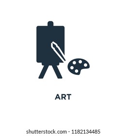 Art icon. Black filled vector illustration. Art symbol on white background. Can be used in web and mobile.