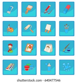 Art icon blue app for any design vector illustration