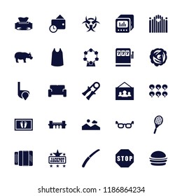 Art icon. collection of 25 art filled icons such as tree, bridge, jackpot, singlet, glasses, burger, gardening knife, photo, sofa, stop. editable art icons for web and mobile.