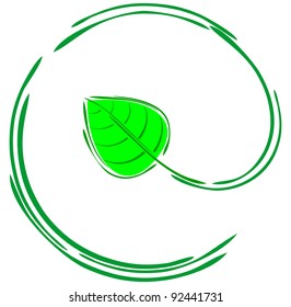 Art icon ecology draw leaf