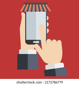 art icon illustration symbol of online shop