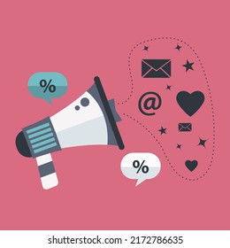 art icon illustration symbol of promotion advertisement