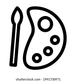 ilustración vectorial de estilo lineal con icono de arte