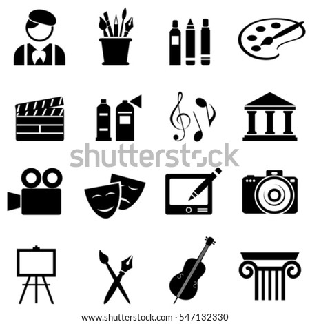 Art Icon Set 库存矢量图（免版税） 547132330 - Shutterstock