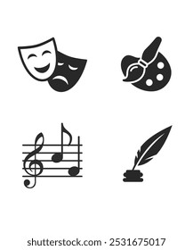 Art Icon Set Logo Vector Template Illustration Design. Culture and Art vector icons