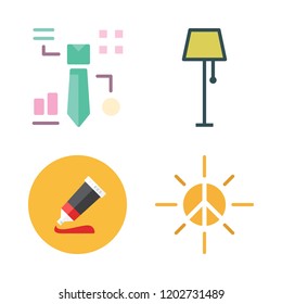 art icon set. vector set about graphic, lamp, paint tube and sun icons set.