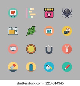 art icon set. vector set about dye, sun, marker and leaf icons set.