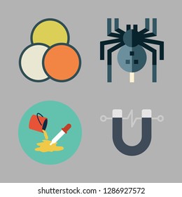 art icon set. vector set about color palette, paint bucket, magnet and spider icons set.