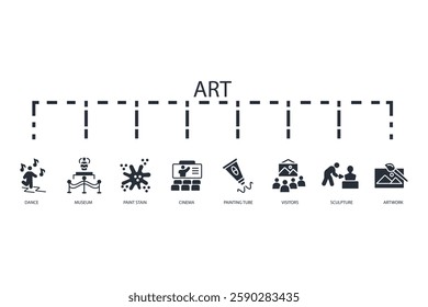 Art icon set.vector.Editable stroke.linear style sign for use web design,logo.Symbol illustration.