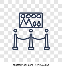 Art icon. Trendy linear Art logo concept on transparent background from Museum collection