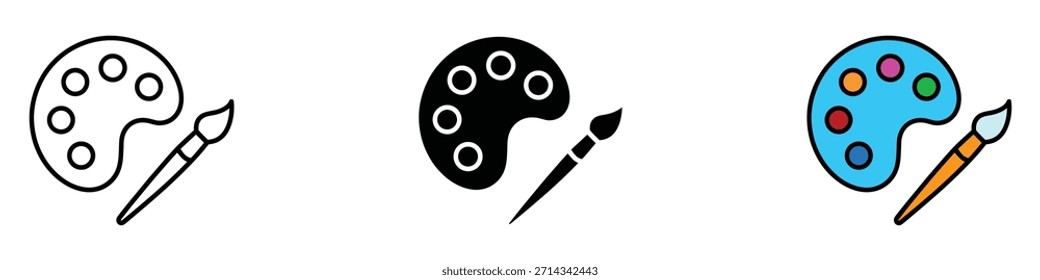 Art icon vector. Artistic creativity bursts forth symbol. vector illustration.