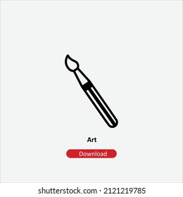 Art - icon vector icon. Editable stroke. Linear style sign for use web design and mobile apps, logo. Symbol illustration. Pixel vector graphics - Vector