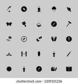 art icon. art vector icons set islamic star, open book, butterfly and pencil