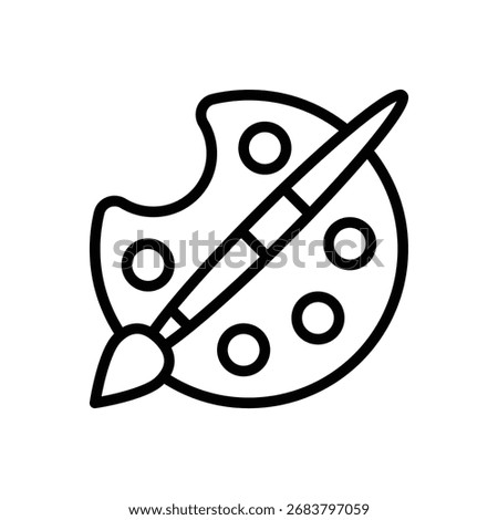 Art Icon Vector Illustration with Line or Outline Style