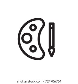 art icon vector. art lesson outline style design