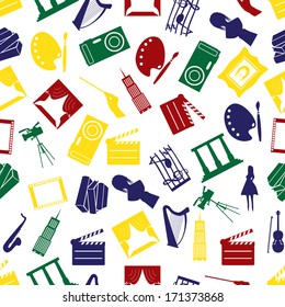 art icons colorful pattern seamless eps10