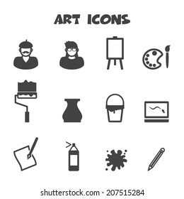 Art Icons, Mono Vector Symbols