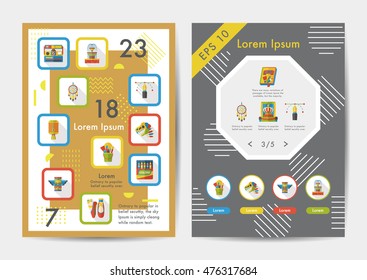 Art icons set with long shadow,eps10