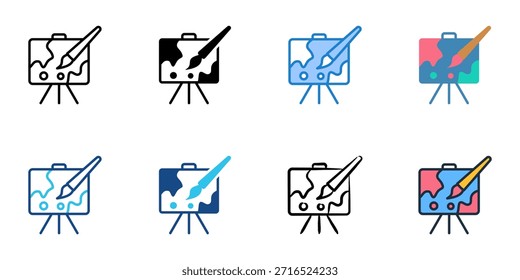 Iconos de arte establecen múltiples estilos de colección. 
