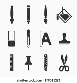 Art icons set - simple and easy to understand