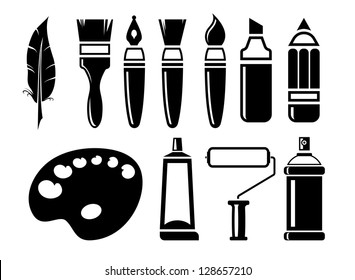 art Icons set. A vector illustration