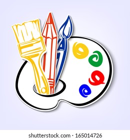 art Icons set. A vector illustration