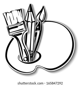 art Icons set. A vector illustration