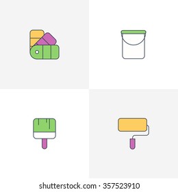 Art icons set. Vector illustration