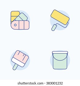 Art icons set. Vector illustration