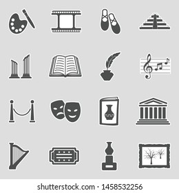 Art Icons. Sticker Design. Vector Illustration.