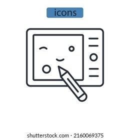 Art icons  symbol vector elements for infographic web