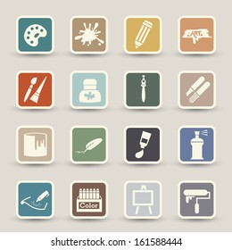 Art icons vector 