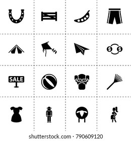 Art icons. vector collection filled art icons. includes symbols such as sheep, horseshoe, fence, pea, rake, tent, grandfather, pregnant. use for web, mobile and ui design.