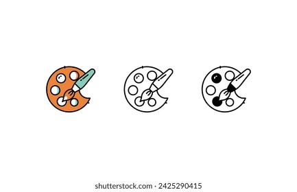 Art icons vector strock illustration