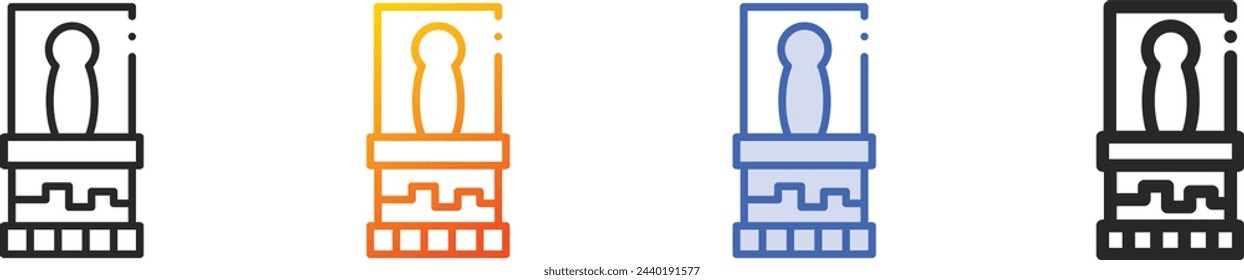 art icon.Thin Linear, Gradient, Blue Stroke and bold Style Design Isolated On White Background