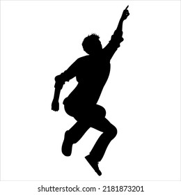 art illustration abstract symbol youth day logo silhouette icon of male boy young man person dance party freedom
