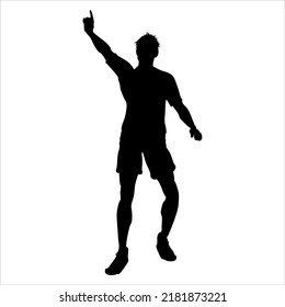art illustration abstract symbol youth day logo silhouette icon of male boy young man person dance party freedom